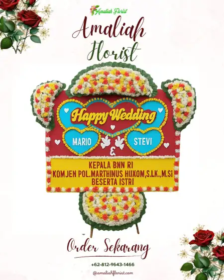 Papan Bunga Pernikahan Dermolo
